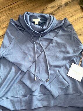 Cynthia Rowley Slate Blue Cowlneck Pullover